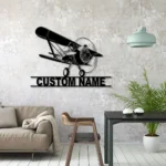 Retro Vintage Metal Sign Inspired Airplane 1