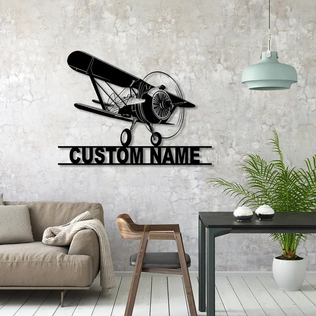 Retro Vintage Metal Sign Inspired Airplane 7