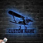 Retro Vintage Metal Sign Premium Airplane 1