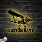 Retro Vintage Metal Sign Premium Airplane 1