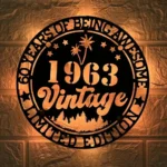 Retro Vintage Metal Sign Vintage 1963 1