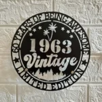 Retro Vintage Metal Sign Vintage 1963 1