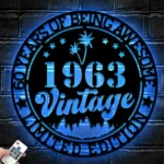 Retro Vintage Metal Sign Vintage 1963 1