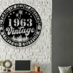 Retro Vintage Metal Sign Vintage 1963 1