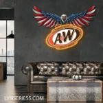 Retro Vintage Neon Sign Aampw Root American Eagle 1