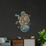 Retro Vintage Neon Sign Astronaut Coffee Artwork 1