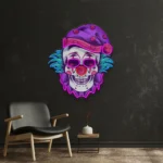 Retro Vintage Neon Sign Clown Skull 1