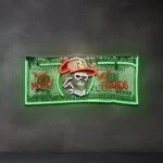 Retro Vintage Neon Sign Money Power Make Money Not Friends 1