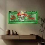 Retro Vintage Neon Sign Money Power Make Money Not Friends 1