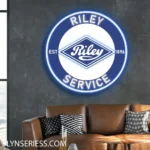 Retro Vintage Neon Sign Riley Super Car 1