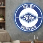 Retro Vintage Neon Sign Riley Super Car 1