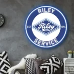 Retro Vintage Neon Sign Riley Super Car 1