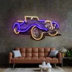 Retro Vintage Neon Sign Vintage Classic Car 1