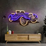 Retro Vintage Neon Sign Vintage Classic Car 1