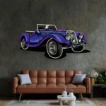 Retro Vintage Neon Sign Vintage Classic Car 1