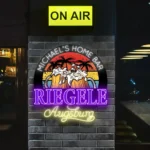 Riegele Neon Sign Custom Beer Foam Toast 1