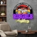 Riegele Neon Sign Custom Beer Foam Toast 1