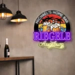 Riegele Neon Sign Custom Beer Foam Toast 1