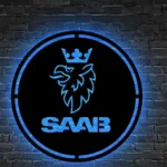 Saab Metal Sign Logo Car 1