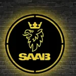Saab Metal Sign Logo Car 1