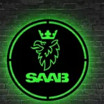 Saab Metal Sign Logo Car 1