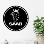 Saab Metal Sign Logo Car 1