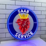 Saab Neon Sign Super Car 1