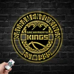 Sacramento Kings Metal Sign Custom Nba 1