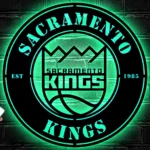 Sacramento Kings Metal Sign Kings Crown Ball 1