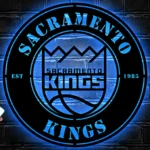 Sacramento Kings Metal Sign Kings Crown Ball 1