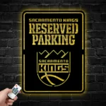 Sacramento Kings Metal Sign Reserved Parking 1