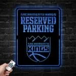Sacramento Kings Metal Sign Reserved Parking 1