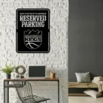 Sacramento Kings Metal Sign Reserved Parking 1