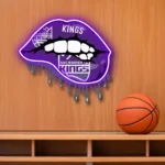 Sacramento Kings Neon Sign Dripping Lips 1