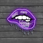 Sacramento Kings Neon Sign Dripping Lips 1