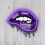 Sacramento Kings Neon Sign Dripping Lips 1