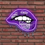 Sacramento Kings Neon Sign Dripping Lips 1