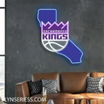 Sacramento Kings Neon Sign Nba California State Map 1