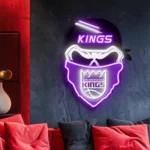 Sacramento Kings Neon Sign Skull 1