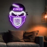 Sacramento Kings Neon Sign Skull 1