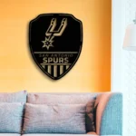 San Antonio Spurs Metal Sign Shield Shape 1