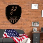 San Antonio Spurs Metal Sign Shield Shape 1