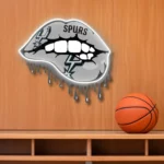 San Antonio Spurs Neon Sign Dripping Lips 1