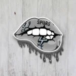 San Antonio Spurs Neon Sign Dripping Lips 1