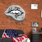 San Antonio Spurs Neon Sign Dripping Lips 1