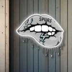 San Antonio Spurs Neon Sign Dripping Lips 1