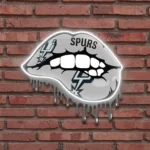 San Antonio Spurs Neon Sign Dripping Lips 1