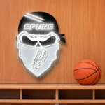 San Antonio Spurs Neon Sign Skull 1
