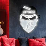 San Antonio Spurs Neon Sign Skull 1