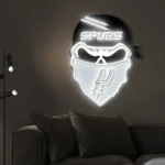 San Antonio Spurs Neon Sign Skull 1